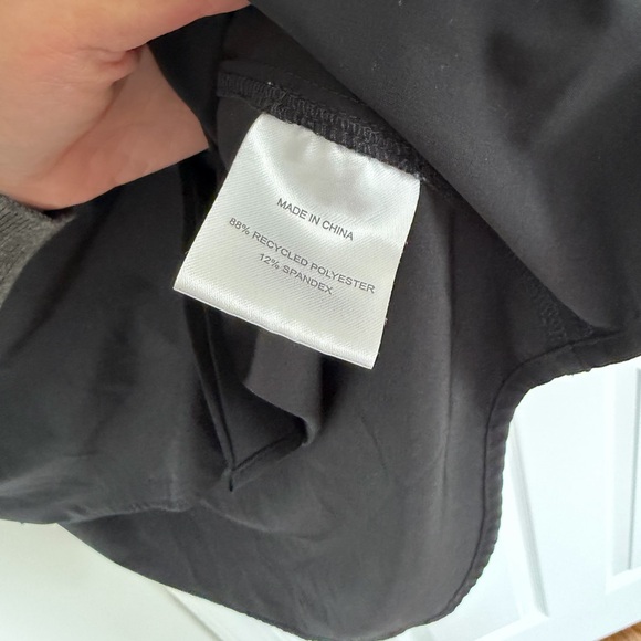 Quince Women’s XL Collared Button Down Long Sleeve Blouse Top Stretch Black Work - Picture 6 of 11